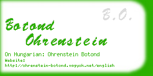 botond ohrenstein business card